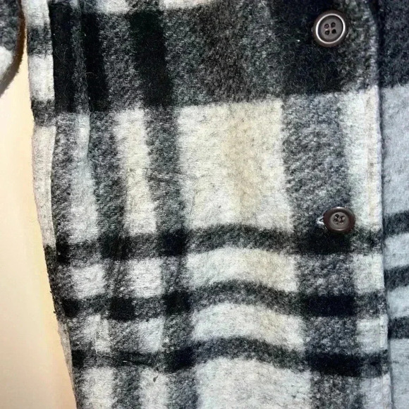 Madewell Black and Gray Plaid Teddy Jacket - Picture 9 of 16